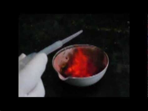 Rocket fuel Hydrazine drop into Mn2O7 400fps - Lu Le Laboratory - YouTube