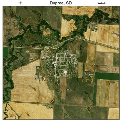 Aerial Photography Map of Dupree, SD South Dakota