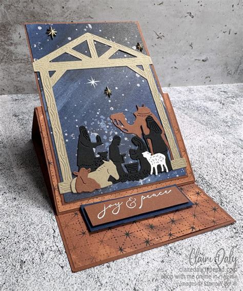 Stampin' Up! Night Divine Easel Card - Claire Daly Creates