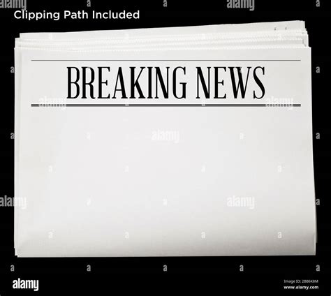 Daily newspaper blank template isolated with clipping path Stock Photo - Alamy