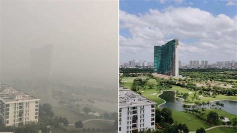 Delhi juxtaposed: Netizens share before and after images of smog ...