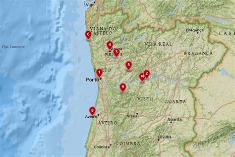 Map Of Northern Portugal - Cities And Towns Map