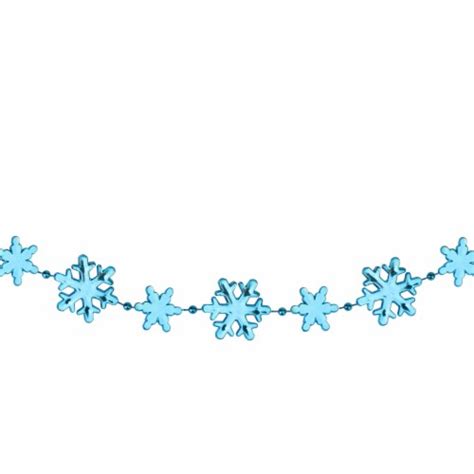 Northlight 8' x 1 Shiny Blue Snowflakes Beaded Christmas Garland, 1 ...