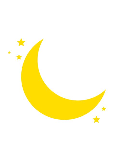 Moon and Stars Silhouette Free SVG File - SVG Heart