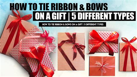 How To Tie Ribbon & Bows On A Gift | 5 Different Types - YouTube