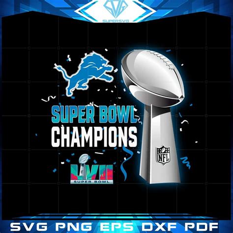 Detroit Lions Super Bowl Lvii 2023 Champions Png Designs