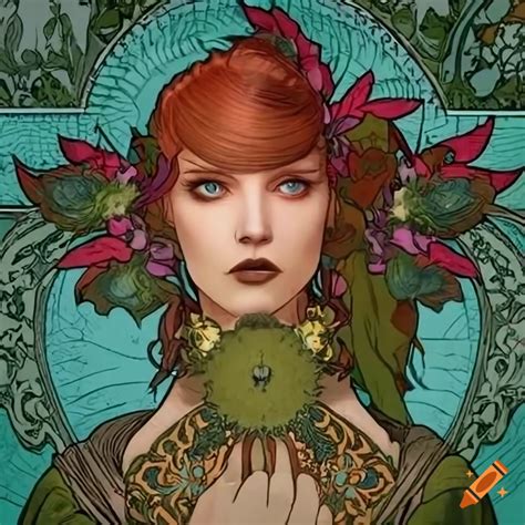 Villainess cactus plant with swedish metal gear solid and alphonse mucha influences on Craiyon