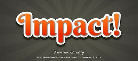 Premium Vector | Impact font style effect