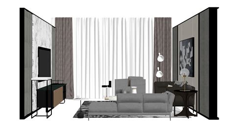 Living Room 3d Warehouse Sketchup - Image to u