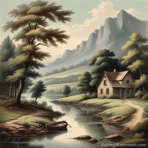 vintage landscape Prompts | Stable Diffusion Online