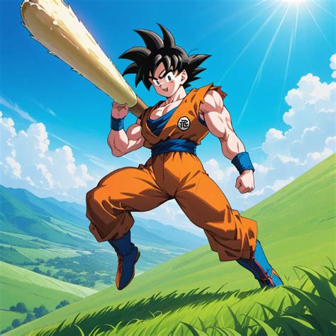 Goku from Dragon Ball Z feasting on a giant drumstick by Josip Totman ...