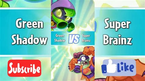 PLANTS. VS. ZOMBIES HEROES. GREEN SHADOW. VS. SUPER BRAINZ - YouTube