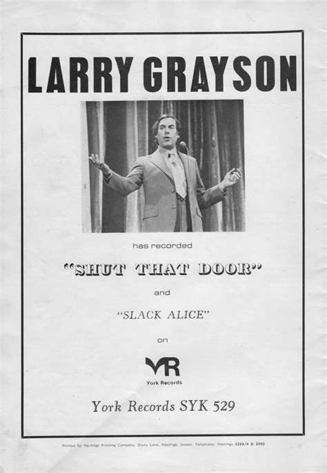 Larry Grayson – The Official Site Of Christine Barron