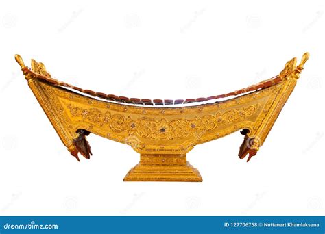 Myanmar Classical Music Instrument Decorated with Burmese Art Pa Stock ...