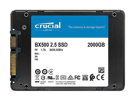Crucial BX500 2TB 3D NAND SATA 2.5-Inch Internal SSD - Newegg.com