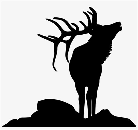 Bugling Elk Silhouette - Free Transparent PNG Download - PNGkey