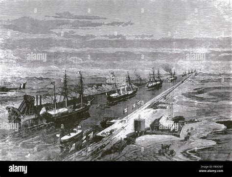 SUEZ CANAL opening ceremony 16 November 1869 Stock Photo - Alamy