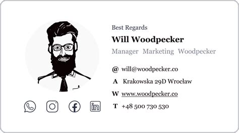 Free email signature generator & templates - Woodpecker