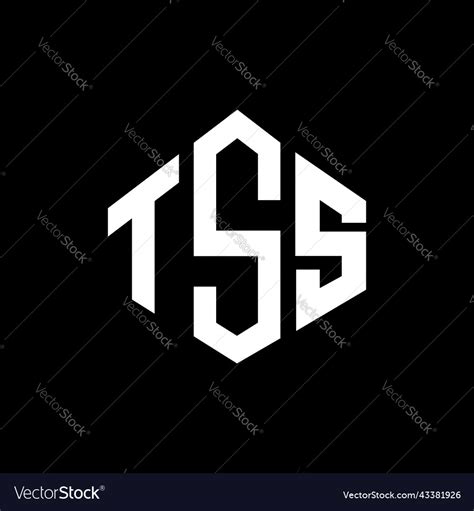 Tss letter logo design with polygon shape Vector Image