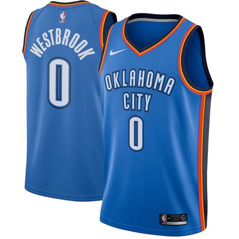 Nike Russell Westbrook Oklahoma City Thunder Blue Swingman Jersey - Icon Edition