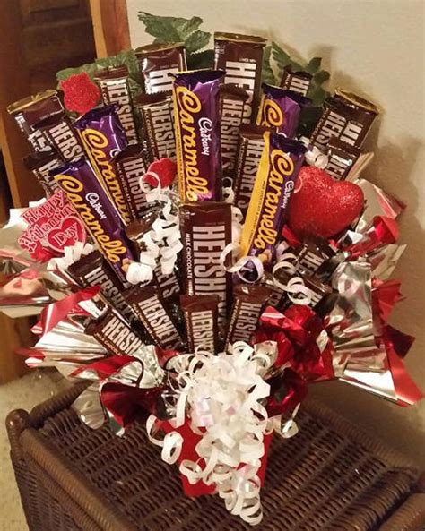 Happy Valentine's Day Carmello Candy Bouquet Chocolate | Etsy