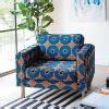 african blue pattern accent chair ekaabo nigerian furniture for sale ...