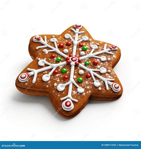 Sweet Biscuits in Festive Shapes Characters. Christmas Cookie on White ...