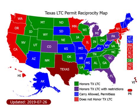 Texas_Reciprocity_Map_201907_1-02 - Texas License To Carry/CHL