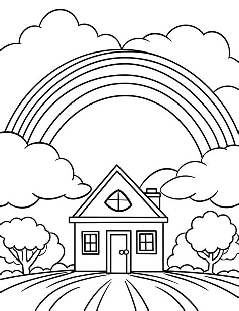 50 Rainbow Coloring Pages: 2024 Free Printable Sheets | Coloring pages, Rainbow pages, Heart ...