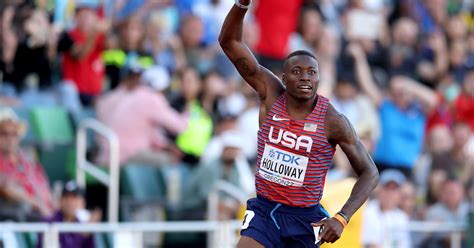 Grant Holloway holds nerve to win Track & Field Worlds 110m hurdles gold