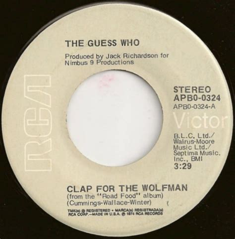 The Guess Who - Clap For The Wolfman (1974, Vinyl) | Discogs