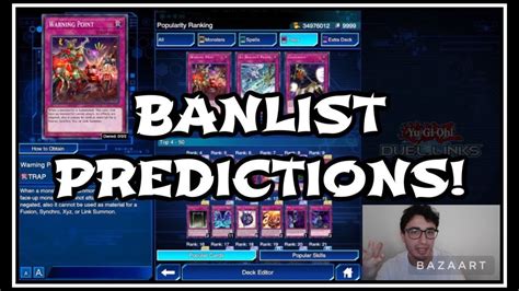 Yu-Gi-Oh! Duel Links || BANLIST PREDICTIONS! CARDS OR SKILL? BUT ABOVE ALL, WHAT ARE WE ...