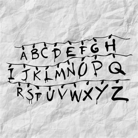 Stranger Things Alphabet Wall SVG DXF PNG Cut File | Etsy