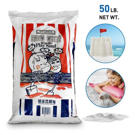 US Silica 50 Pound Bag Snow White Play Sand for Sand Tables, White (4 Pack) | eBay