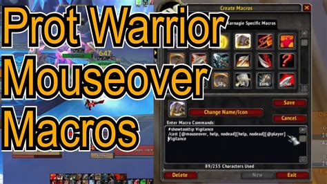 Mouseover Macros - Wotlk Classic Prot Warrior - YouTube