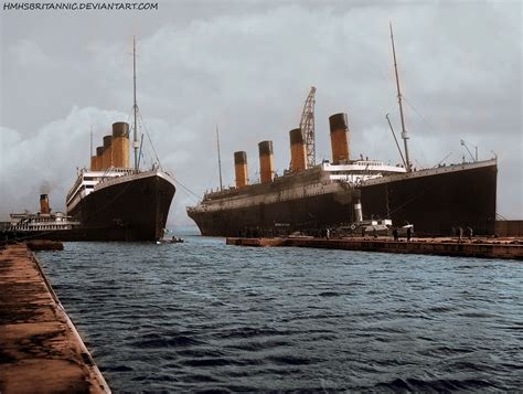 RMS Olympic and RMS Titanic by hmhsbritannic on DeviantArt