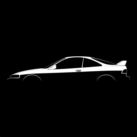 Honda Integra Type-R (DC2) Silhouette | Integra type r, Car silhouette ...