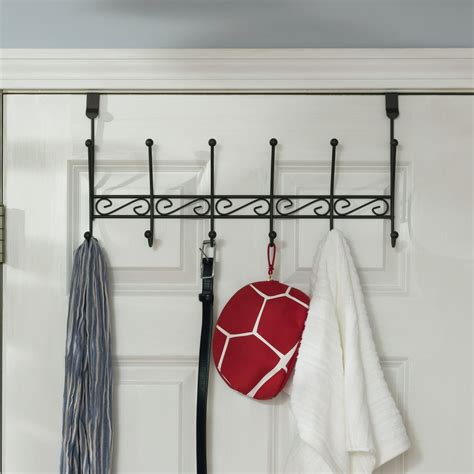 Steel over The Door 6 Hook Hanging Rack, Bronze - Walmart.com - Walmart.com