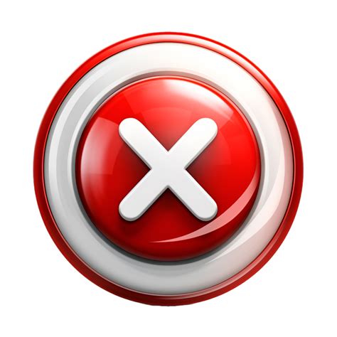 Red X Button Icon Sticker Clipart 24780365 PNG