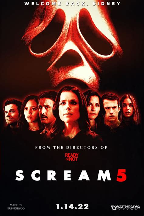 SCREAM 5 - Poster Fanmade (2022) Neve Campbell | Viejitos, Peliculas ...