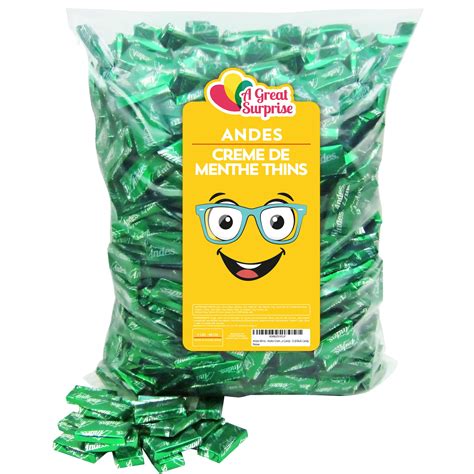 Buy Andes Mints Bulk Individually Wrapped - Andes Creme De Menthe Thin Mints - Green Candy - 3 ...