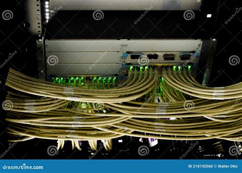 A Backbone Network Router With Many Optical Links Is Located In The Server Room Of The Data ...