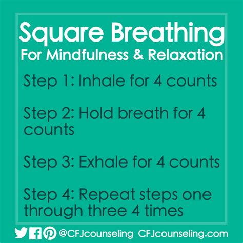 Square Breathing Mindfulness & Relaxation Exercise #MindfulMonday ...