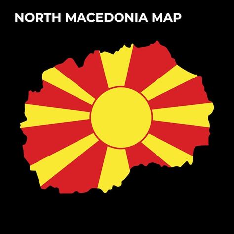 Premium Vector | North macedonia flag map design illustration of north ...