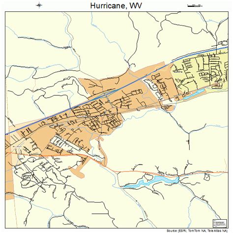 Hurricane West Virginia Street Map 5439532