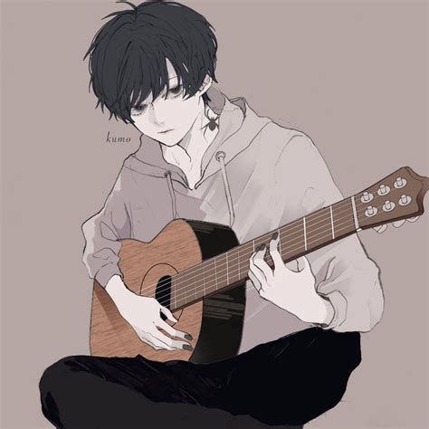 Cool Anime Boy With Guitar