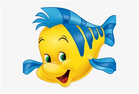 Little Mermaid Characters Png - Flounder Little Mermaid Transparent PNG - 550x500 - Free ...