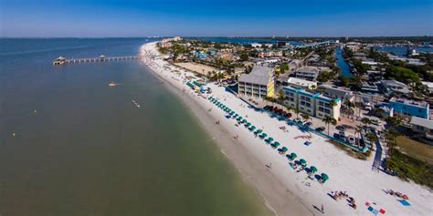 Aerial view of Fort Myers Beach, Estero Island, Lee County, Florida, USA Poster Print by ...