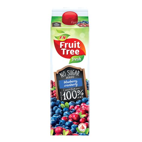 F&N Fruit Tree Fresh No Sugar Added Juice - Blueberry & Cranberry ...