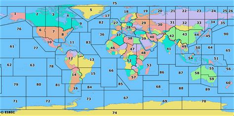 Amateur Radio ITU Zones of the World Map